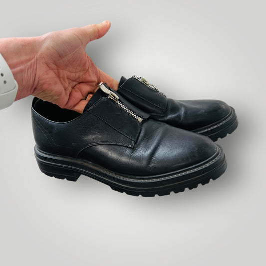 ISABELLA ANSELMI / black zip derby shoes / 39 (3894108706049494784)