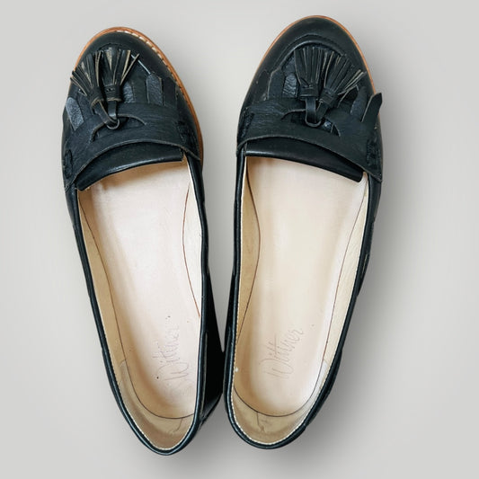 WITTNER / dark blue leather loafers / 39 (3894108718242965616)