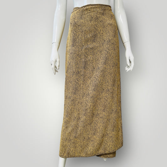 1990s nz vintage / MARILYN SAINTY / wrap skirt / 10 / made in nz (3894272255449750352)