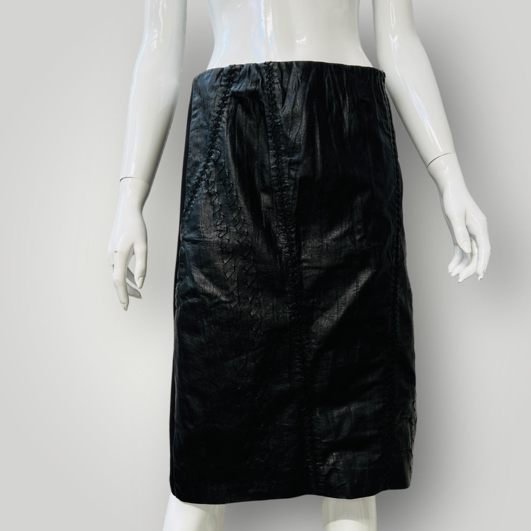 VERGE / leather front skirt / 14 (3894272270344026282)