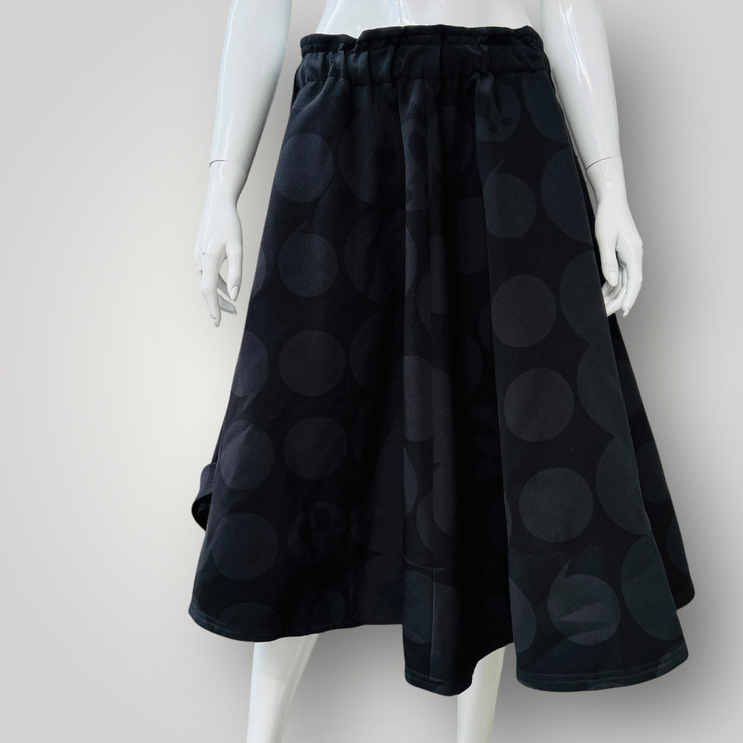 LILY / full skirt with large embossed circles / L (3894272300607984138)
