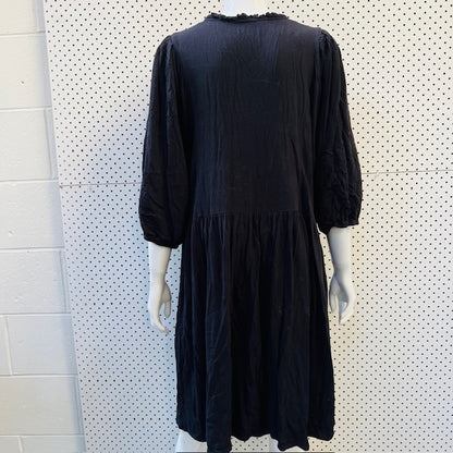 navy blue / babydoll dress / m/l (3894342031928901888)