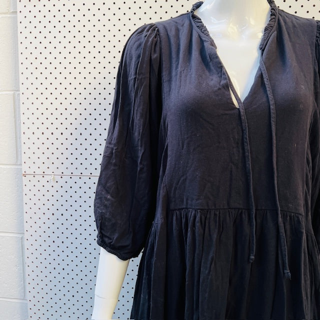 navy blue / babydoll dress / m/l (3894342033708575719)