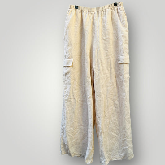 DISSH / INGRID buttermilk linen cargo pants / 12 (3894342233829359640)