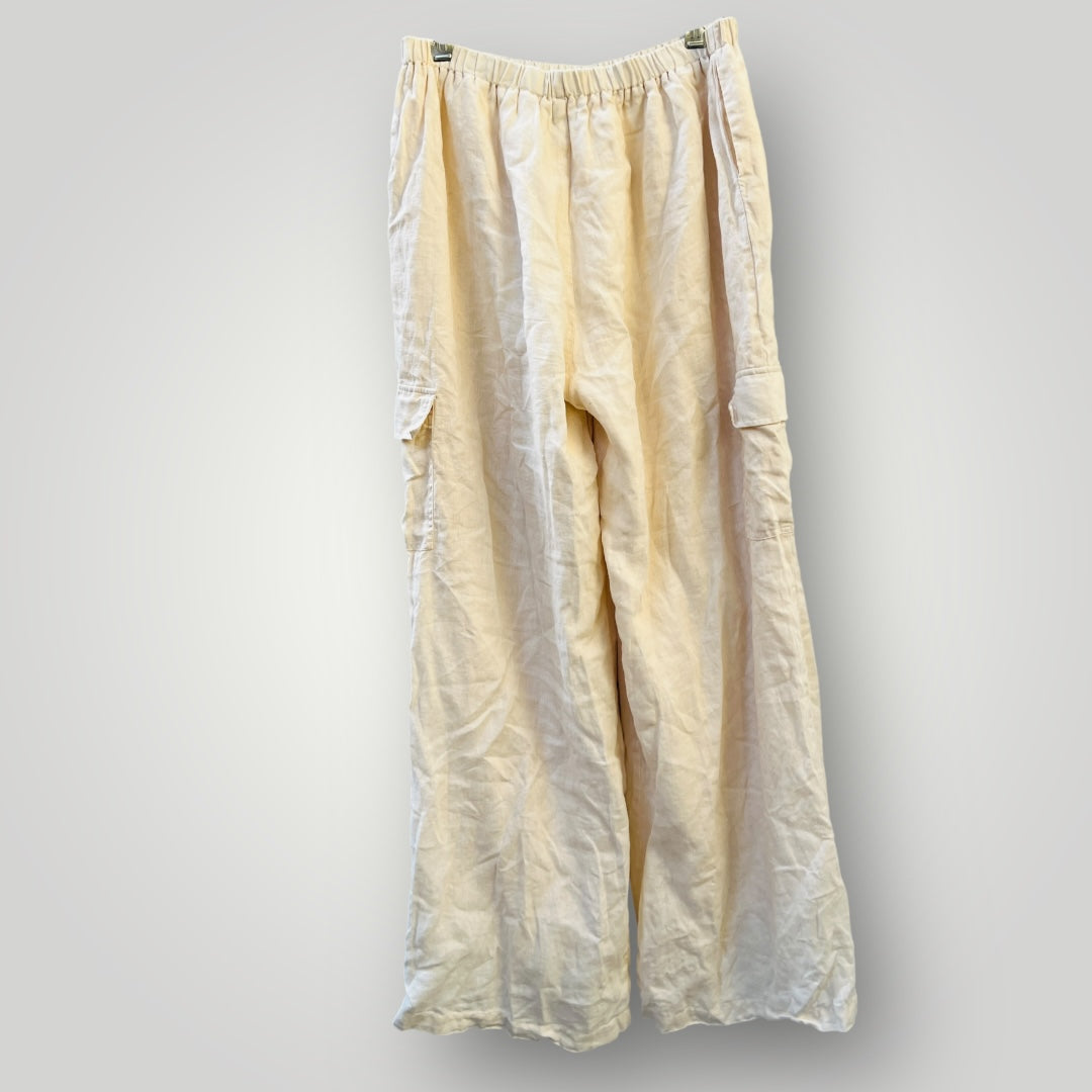 DISSH / INGRID buttermilk linen cargo pants / 12 (3894342236174011085)
