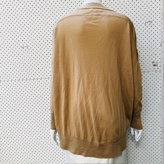 SILLS / brown merino cardigan / m (3894552687426819124)