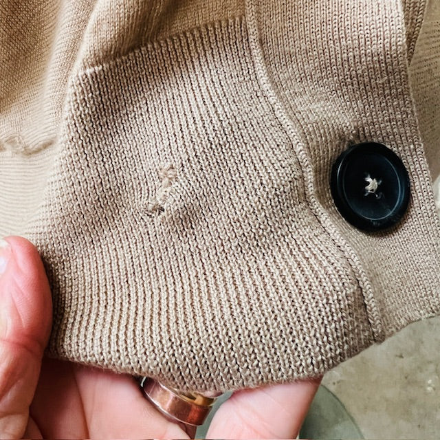 SILLS / brown merino cardigan / m (3894552691091243802)