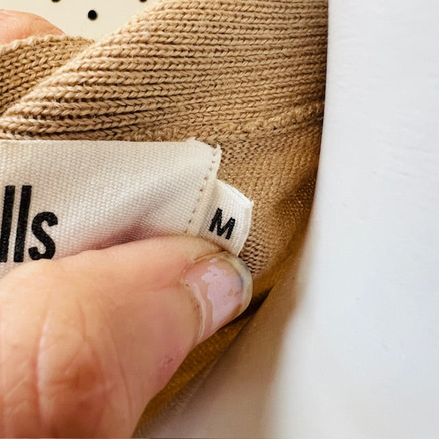 SILLS / brown merino cardigan / m (3894552693225531673)