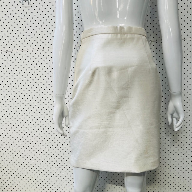 CAMEO COLLECTIVE / white assymetrical mini skirt / s (3894552719886735185)