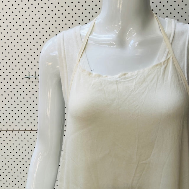 2000s nz vintage / NOM*D / white silk dress / 10 (3894552753465268759)