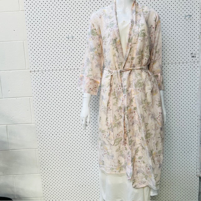 PAPINELLE / 'LAYLA' midi robe in silk / L / $185rrp (3894552774076392002)