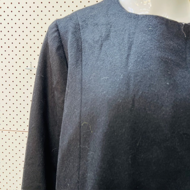 KINGAN JONES / 100% wool coat / 14 / made in nz (3894552783756458163)