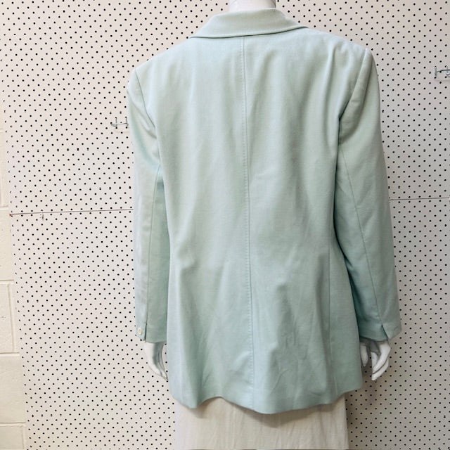 vintage / JAEGER / peppermint green wool blazer / 16 (3894552794892473414)