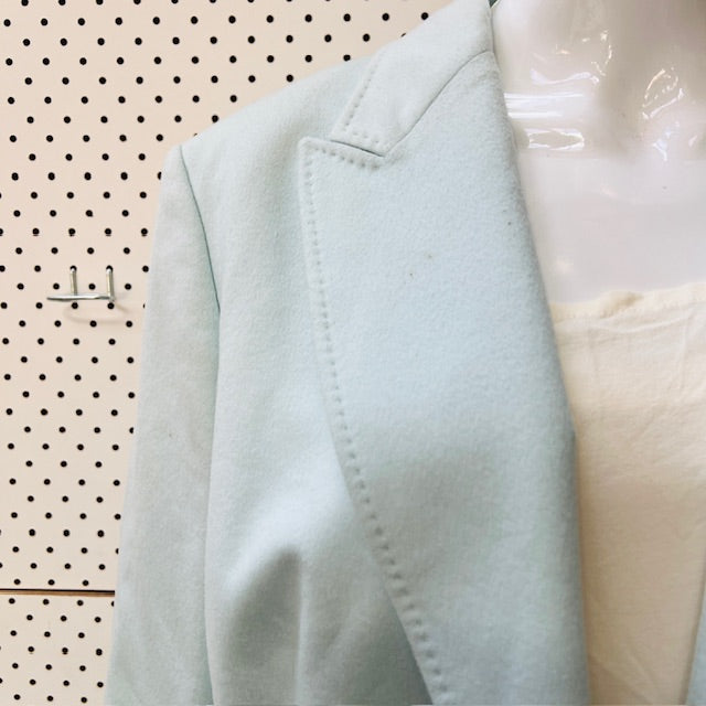 vintage / JAEGER / peppermint green wool blazer / 16 (3894552798546002154)