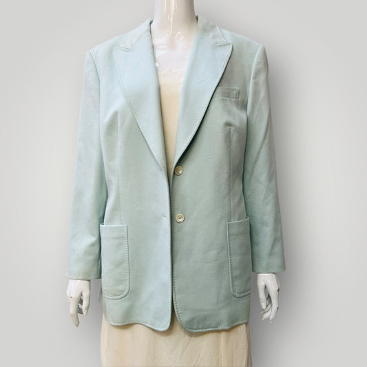 vintage / JAEGER / peppermint green wool blazer / 16 (3894553005095069784)