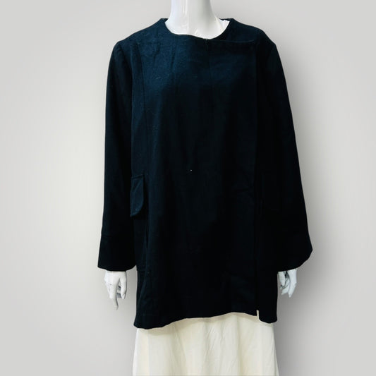 KINGAN JONES / 100% wool coat / 14 / made in nz (3894553012236228799)