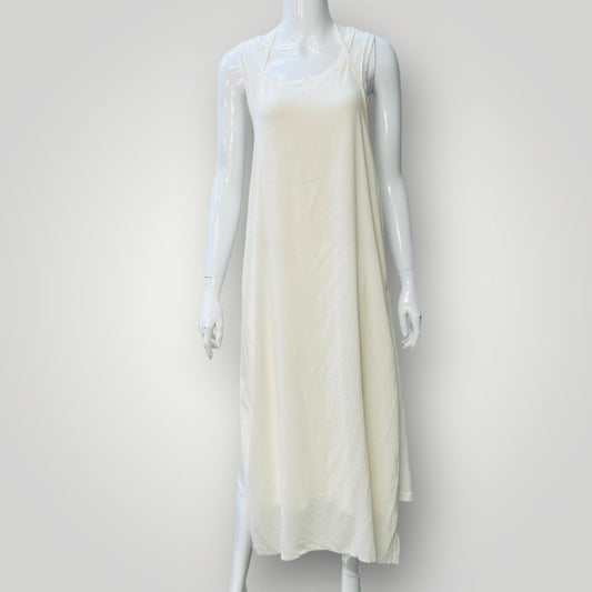 2000s nz vintage / NOM*D / white silk dress / 10 (3894553028205030574)