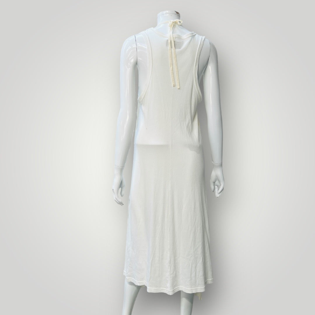 2000s nz vintage / NOM*D / white silk dress / 10 (3894553029617881503)