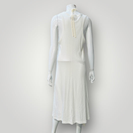 2000s nz vintage / NOM*D / white silk dress / 10 (3894553029617881503)