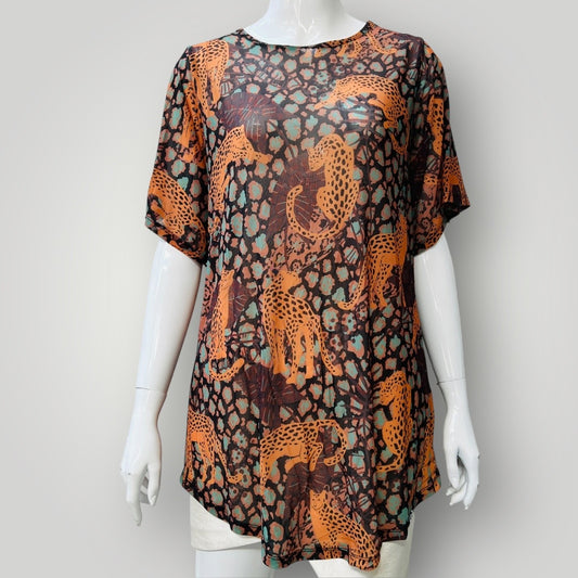mesh / top with tigers / M/L (3894553064375647718)
