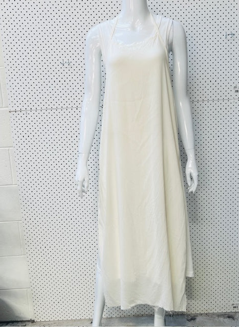 2000s nz vintage / NOM*D / white silk dress / 10 (3894705628632961812)
