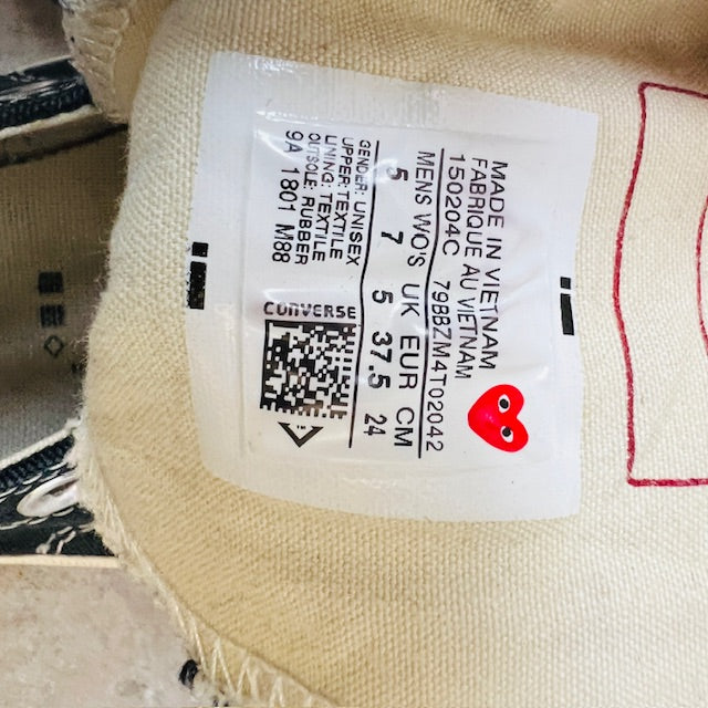 COMME DES GARCONS PLAY x CONVERSE / high tops / 37.5 (3894777376462304430)