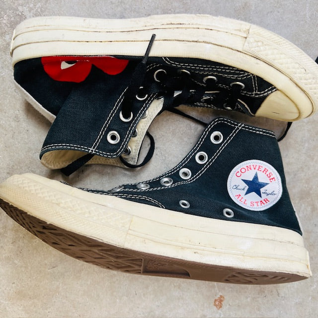 COMME DES GARCONS PLAY x CONVERSE / high tops / 37.5 (3894777379541452484)