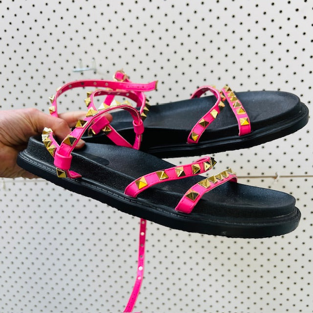 DECJUBA / pink gladiator sandals / 39 (3894777398153788048)