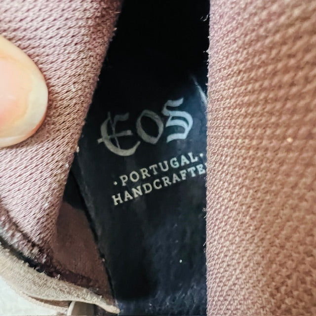 EOS / knee length brown leather boots / 38 (3894777434622515430)