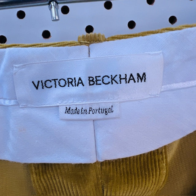 VICTORIA BECKHAM / 'alina' corduroys in chartreuse moss green / 10 (3894814939476211612)