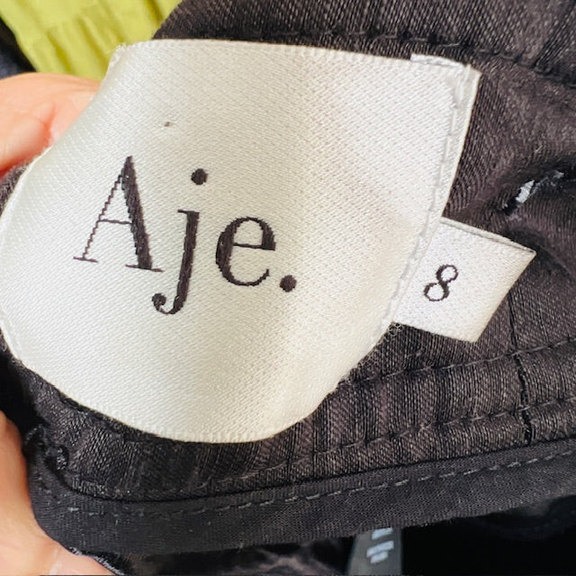 AJE / high waisted linen pants in black / s (3894814977834467360)