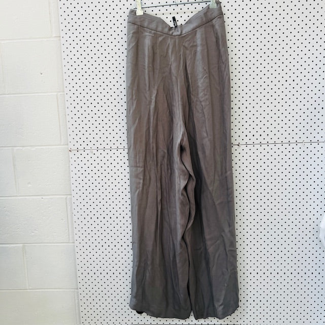 TAYLOR / wide legged pants with side stripe / 8 / made in nz (3894814997766751310)