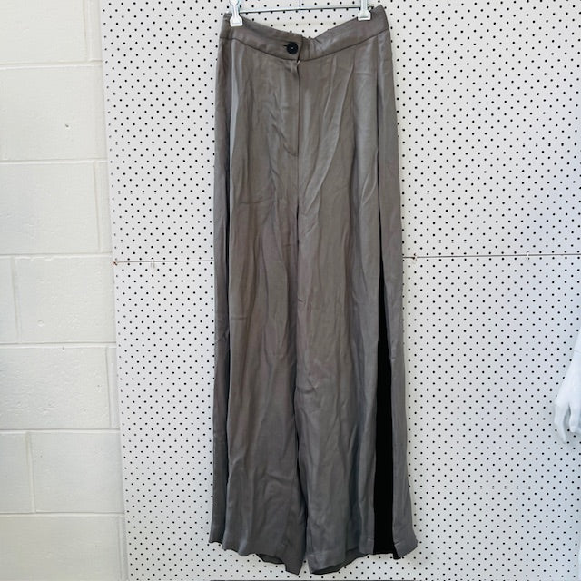TAYLOR / wide legged pants with side stripe / 8 / made in nz (3894815003861509185)