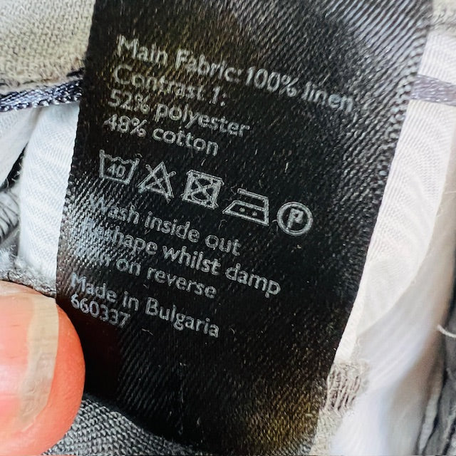 JOHN LEWIS / wide legged linen pants in grey / 14 (3894815005847795578)