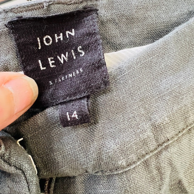 JOHN LEWIS / wide legged linen pants in grey / 14 (3894815010583484313)