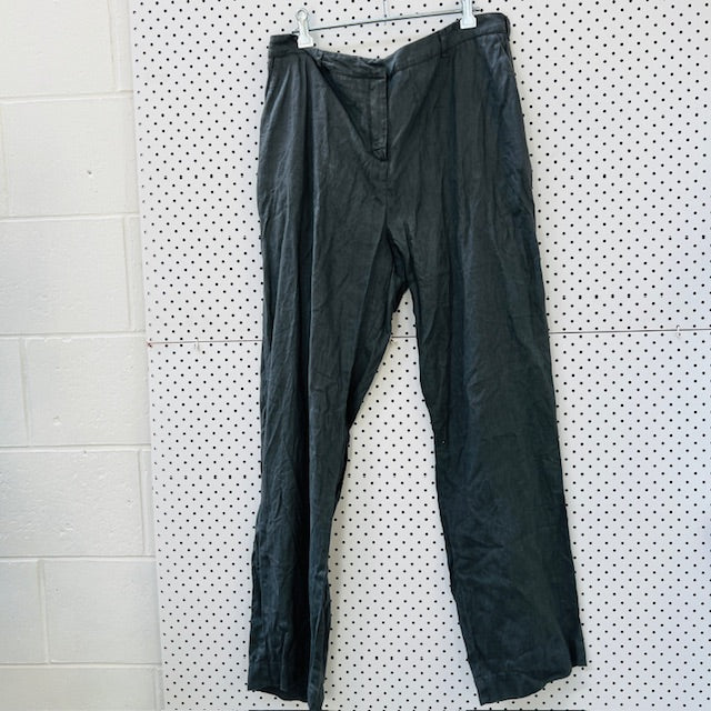 JOHN LEWIS / wide legged linen pants in grey / 14 (3894815014526562800)