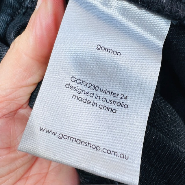 GORMAN / wide legged black jeans / 16 (3894815016203196312)