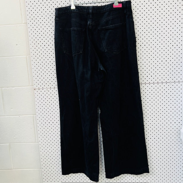 GORMAN / wide legged black jeans / 16 (3894815017756269566)
