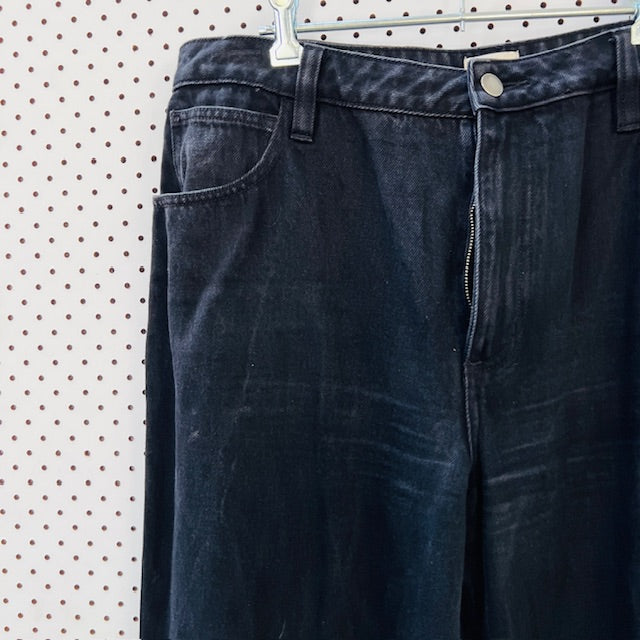 GORMAN / wide legged black jeans / 16 (3894815020895505233)