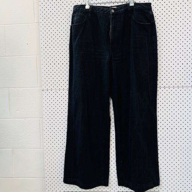 GORMAN / wide legged black jeans / 16 (3894815022392891511)