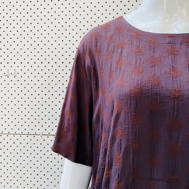 1990s nz vintage / CHLOROFILE / burgundy top / 14 (3894815062065361605)