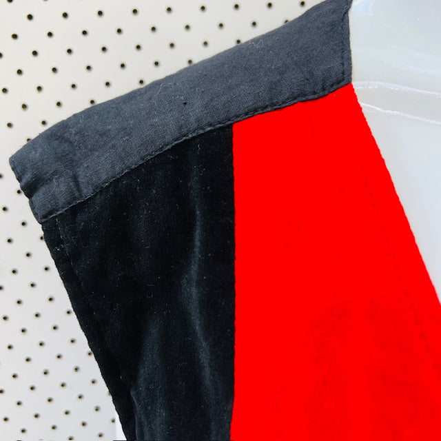 velvet / waistcoat / red + black / L/XL (3894815124075172159)