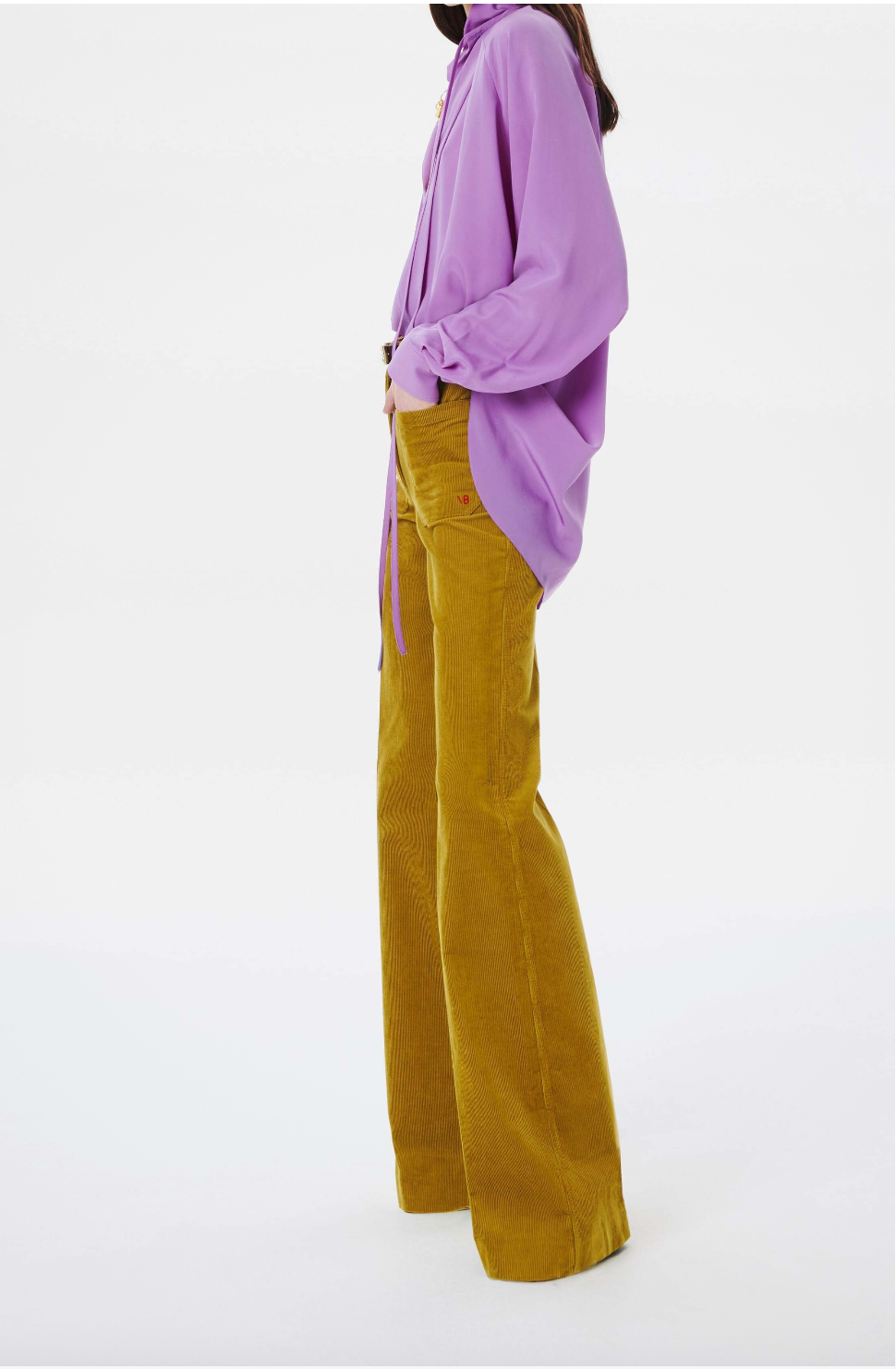 VICTORIA BECKHAM / 'alina' corduroys in chartreuse moss green / 10 (3894871330382443343)