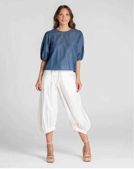 BOOM SHANKAR / 'guru' parachute pants in white / 12 (3894872260875566348)