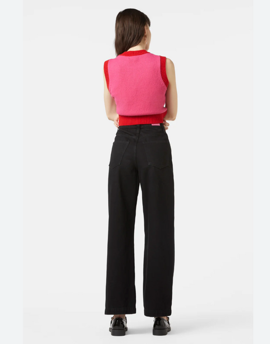 GORMAN / wide legged black jeans / 16 (3894875364617760125)