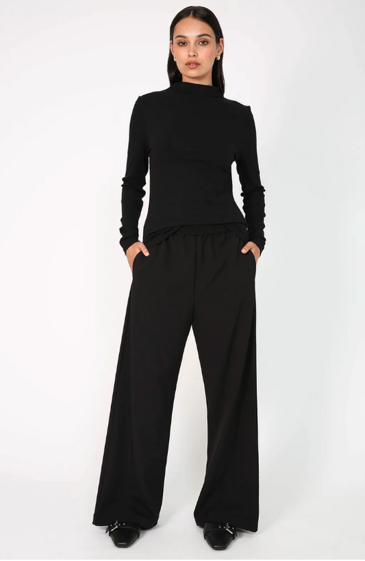 MOOCHI / coached contrast wide legged pant / 14 (3894875685863930905)