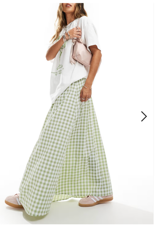 MISS SELFRIDGE / sae gingham maxi skirt / 12-14 (3895033292536901886)