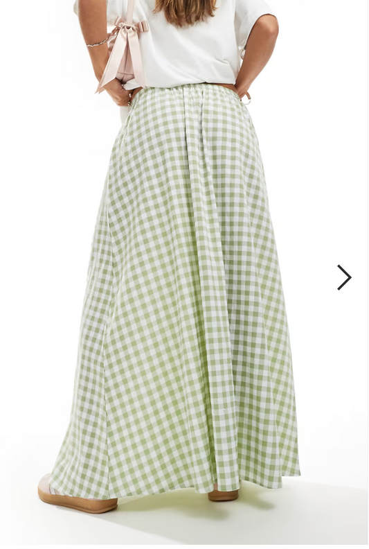 MISS SELFRIDGE / sae gingham maxi skirt / 12-14 (3895033296385739318)