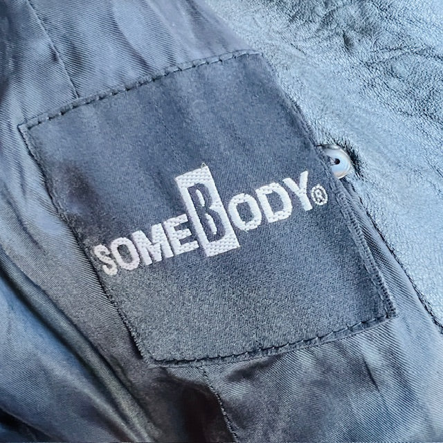 somebody / soft leather jacket / double breasted / s (3895305172537722861)
