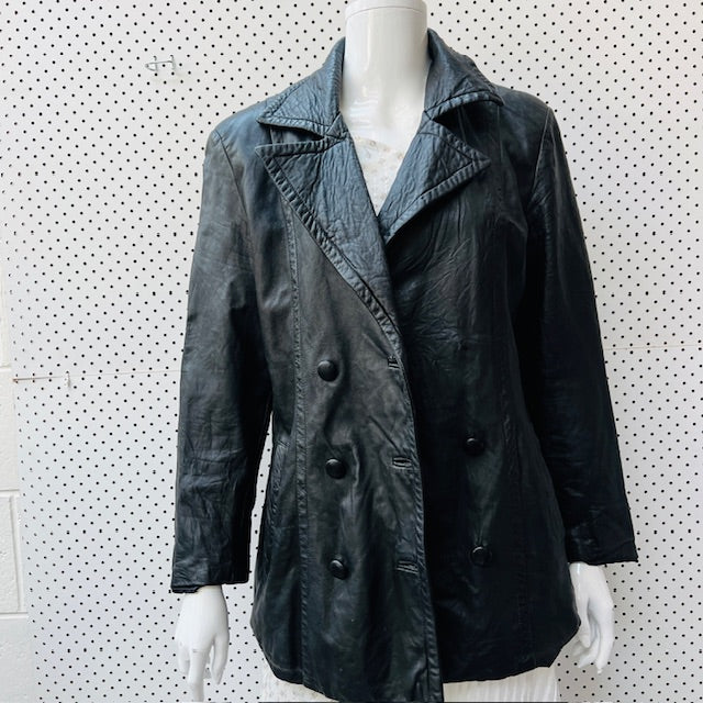 somebody / soft leather jacket / double breasted / s (3895305179478022152)